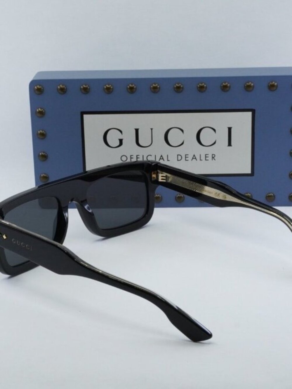Gucci GG1085S 001 Square Sunglasses - Black/Grey - Picture 10 of 11